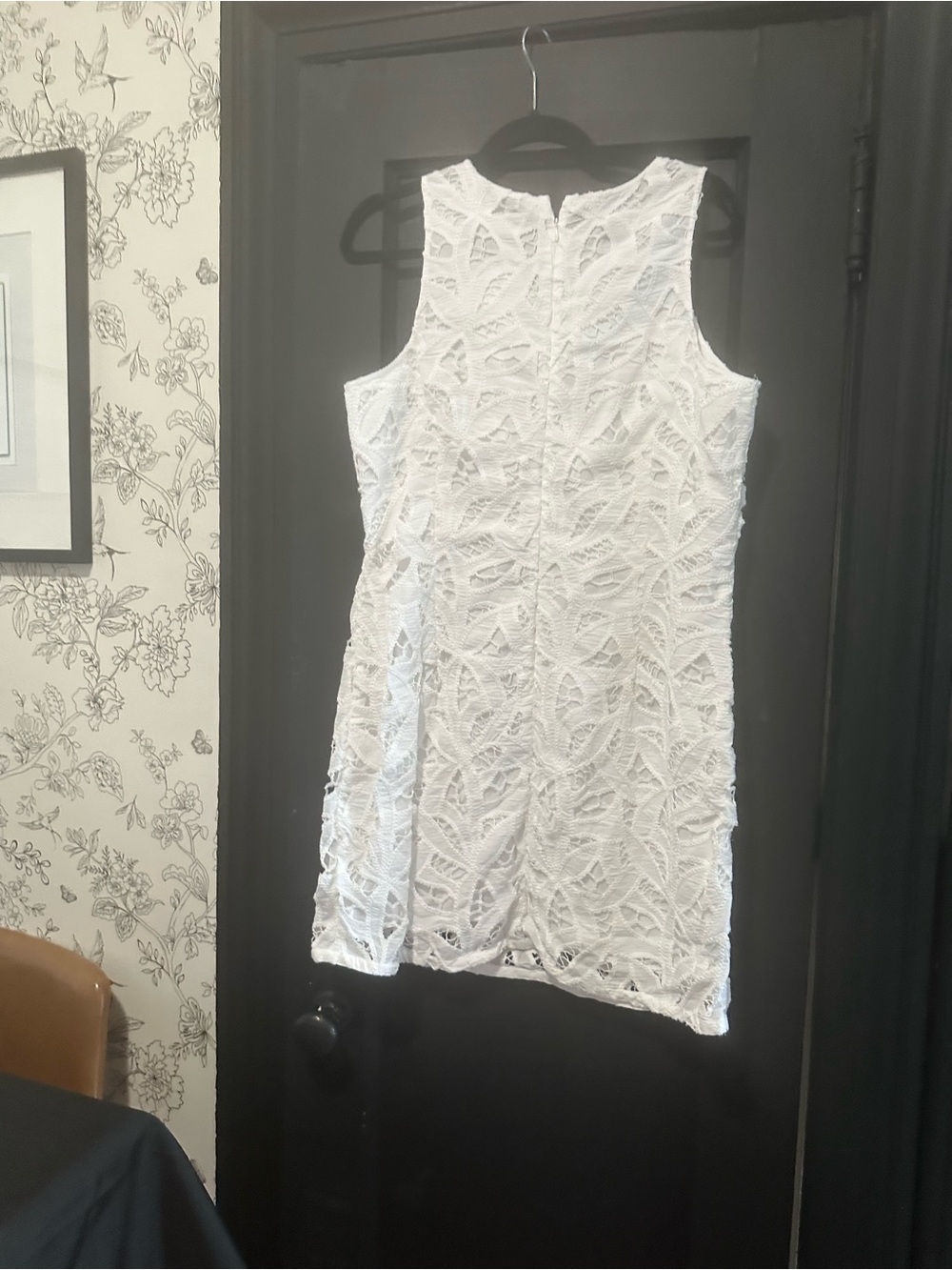 LOFT White Eyelet Sleeveless Shift Mini Dress